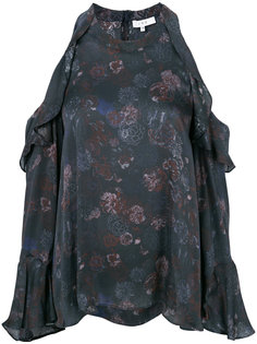 блузка с прорезями на плечах и цветочным принтом Iro
