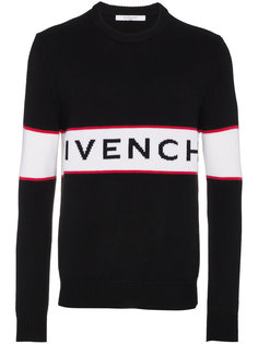 свитер с логотипом вязки "интарсия" Givenchy