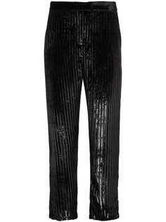 брюки с полосками из люрекса De La Vali