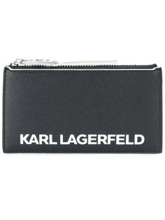 кошелек на молнии с принтом логотипа Karl Lagerfeld