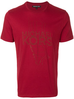 футболка с надписью на груди  Michael Kors