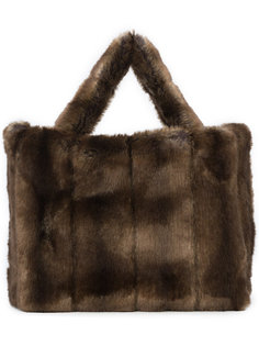 faux fur shoulder bag Staud