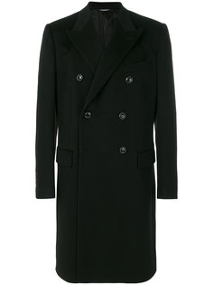 двубортное пальто с эмблемой  Dolce & Gabbana