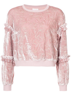 floral embroidered sweatshirt  Cinq A Sept