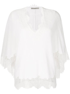 топ с V-образным вырезом и кружевной отделкой  Ermanno Scervino