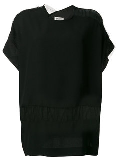 футболка с панелью из органзы Maison Margiela