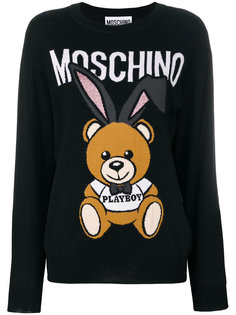 свитер вязки "интарсия" Playboy Toy Bear Moschino