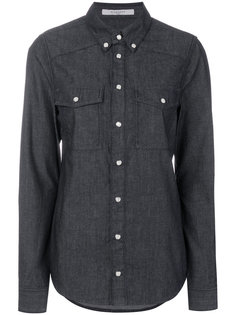 джинсовая рубашка с принтом логотипа Givenchy