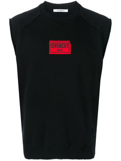 топ с заплаткой с логотипом и потертой отделкой Givenchy