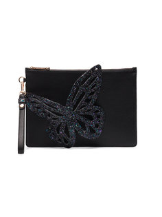 Flossy glitter butterfly clutch Sophia Webster