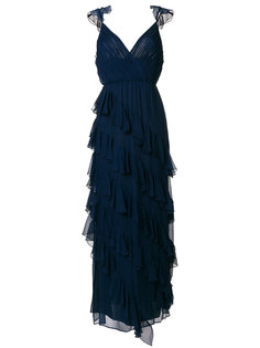 длинное платье с рюшами Alice+Olivia