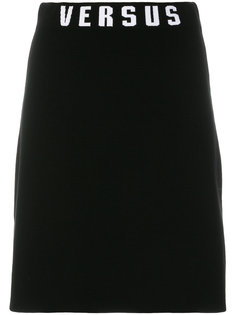 приталенная юбка с логотипом  Versus
