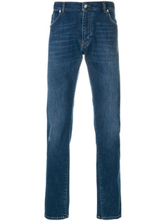 джинсы прямого кроя с заплаткой Billionaire