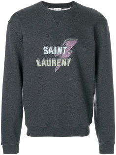 толстовка с принтом логотипа Saint Laurent