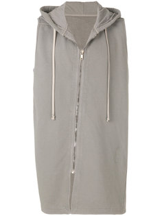 толстовка на молнии с капюшоном без рукавов Rick Owens DRKSHDW