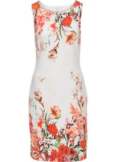 Цветочное платье (белый/красный) Bonprix