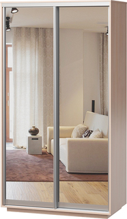 Шкаф купе Орлеан-120-220 Дуб Молочный 2 двери 