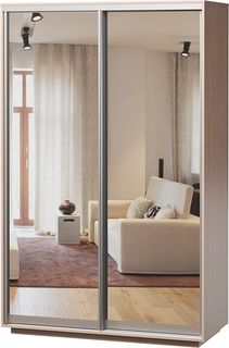 Шкаф купе Орлеан-140-220 Дуб Молочный 2 двери 