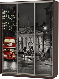 Шкаф купе Торонто Фото-180-220 Венге Ночной Лондон 3 двери 