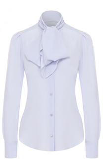 Шелковая блуза с воротником аскот Chloé