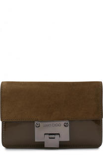 Замшевая сумка Rebel Soft Mini с лаковой вставкой Jimmy Choo