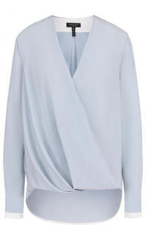 Однотонная шелковая блуза с драпировкой Rag&amp;Bone