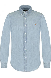 Джинсовая рубашка с воротником button down Polo Ralph Lauren
