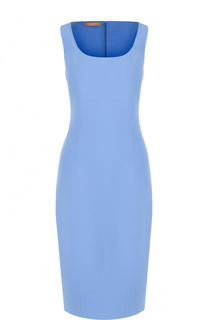 Приталенное шерстяное платье-миди без рукавов Michael Kors