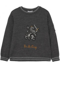 Шерстяной пуловер с аппликациями Dolce &amp; Gabbana