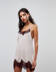 Комбинация с кружевной отделкой Y.A.S - Розовый