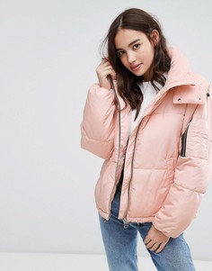 Дутая куртка с капюшоном Pimkie - Розовый