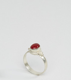 Кольцо с красным камнем Reclaimed Vintage Inspired - Серебряный