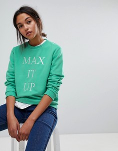 Свитшот с вышивкой Max It Up Max&Co - Зеленый