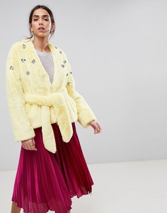 Куртка из искусственного меха ASOS - Желтый