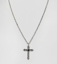 Ожерелье с подвеской-крестом Reclaimed Vintage Inspired эксклюзивно для ASOS - Серебряный