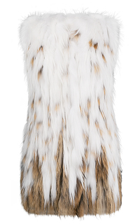 Удлиненный жилет из меха енота Virtuale Fur Collection