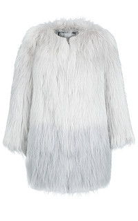 Легкая шуба из вязаного меха енота Virtuale Fur Collection