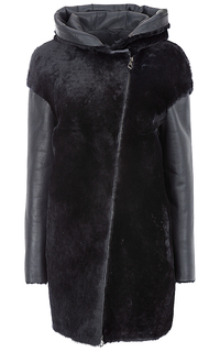 Дубленка из овчины с капюшоном La Reine Blanche
