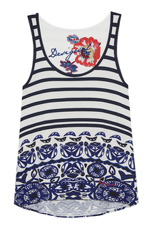 топ с принтом Desigual