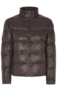 кожаная куртка с утеплителем из искусственного пуха Urban Fashion for men
