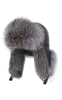 шапка-ушанка с мехом лисы Polina Furs