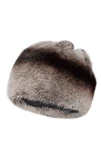шапка из меха норки и натуральной кожи Slava Furs