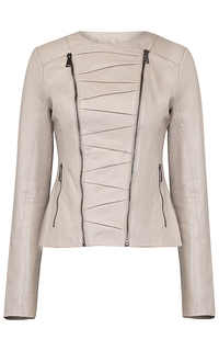 Куртка-жакет из натуральной кожи La Reine Blanche