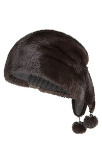 комбинированная шапка с мехом норки Slava Furs