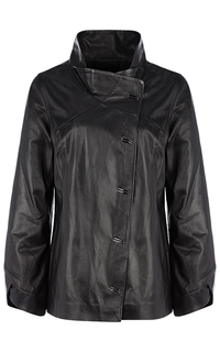 Черная кожаная куртка LE Monique