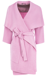 Розовое пальто-халат с поясом La Reine Blanche
