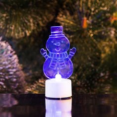 Новогодний сувенир Neon-Night Снеговик с шарфом 2D 10cm LED RGB 501-053