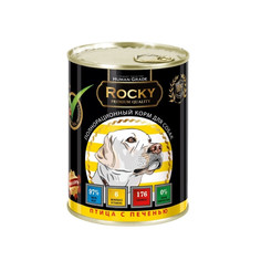 Корм Rocky Мясное ассорти Птица/Печенью 340g для собак 81018