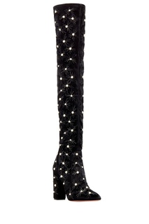 Ботфорты Cosmic Pearl Thigh High 105 Aquazzura