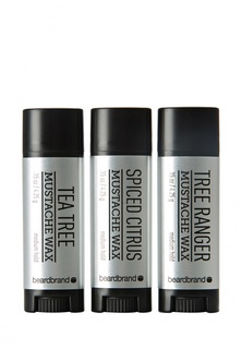 Воск для укладки Beardbrand Набор для усов и бороды  Silver Label Mustache Wax 3 Pack